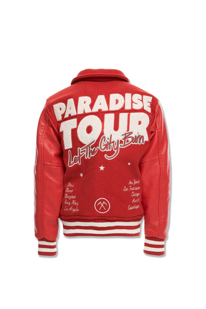 Kids Paradise Tour Varsity Jacket (Red)91632B