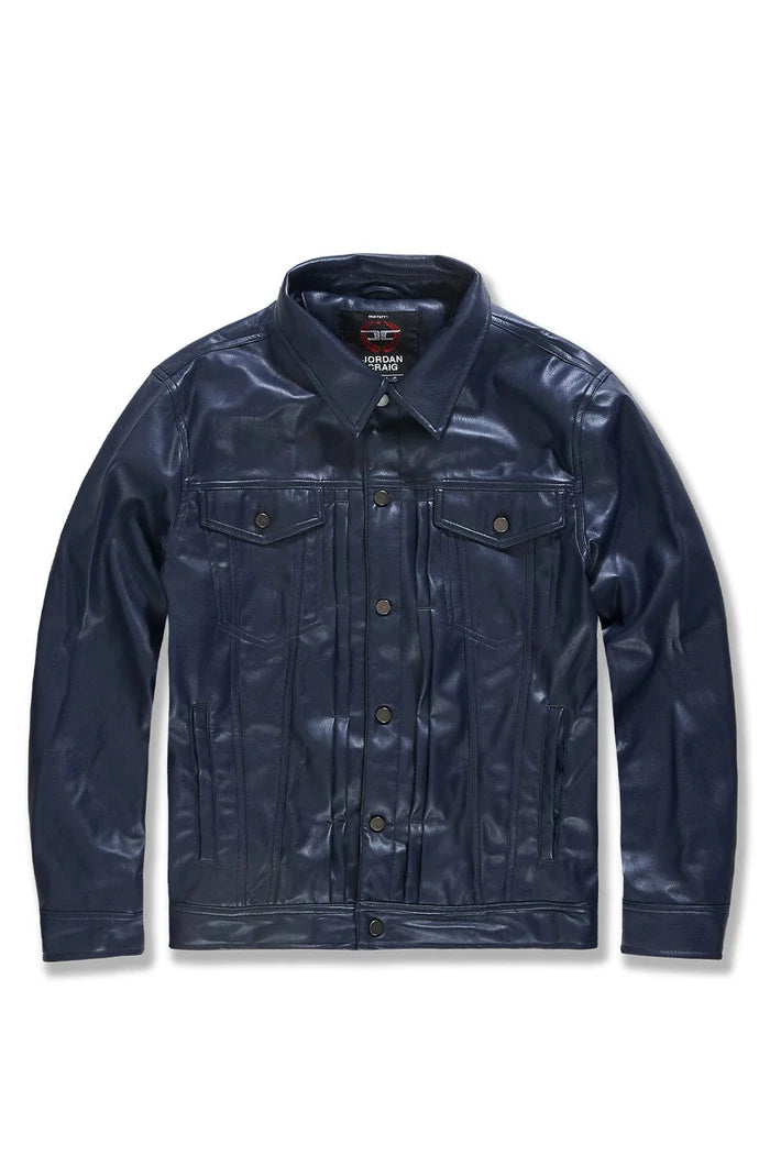 JORDAN CRAIG Thriller Trucker Jacket (Midnight Blue) JJ1218