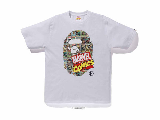 BAPE × marvel comics bape head T-shirt 1F23110918