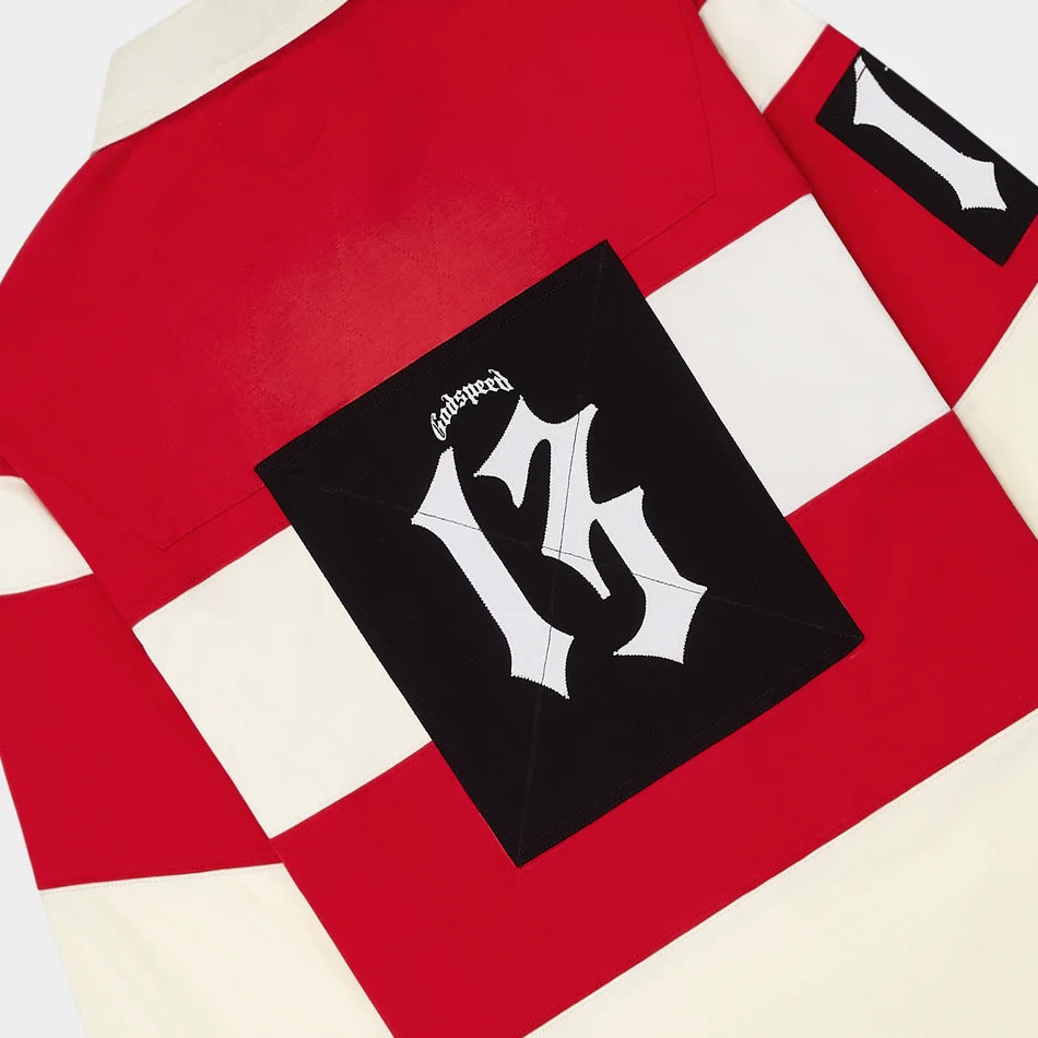GODSPEED Classic Field Rugby Shirt (Off White/Red)