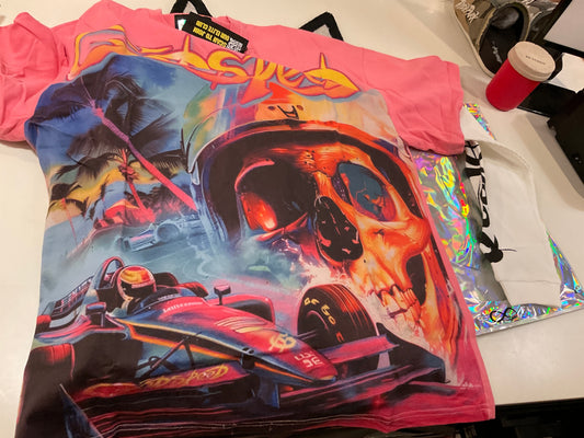 GODSPEED F1 DREAMS LAYERED T SHIRT (PINK)