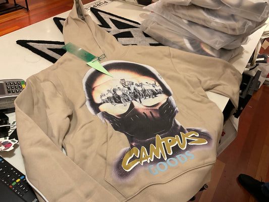 CAMPUS-SAVAGE HOODIE SAND-CG-H25-014