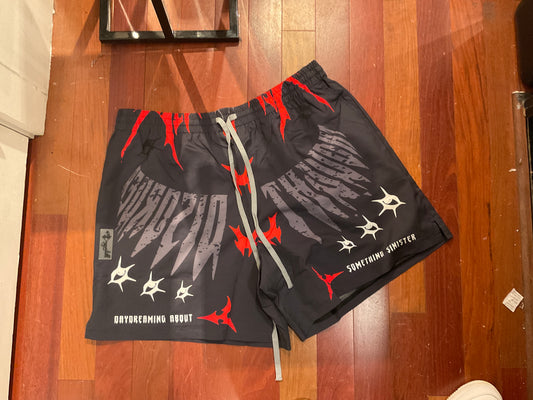 SUGARHILL-"SINISTER" POLY SHORTS (GOLD)-SH25-SUM2-53