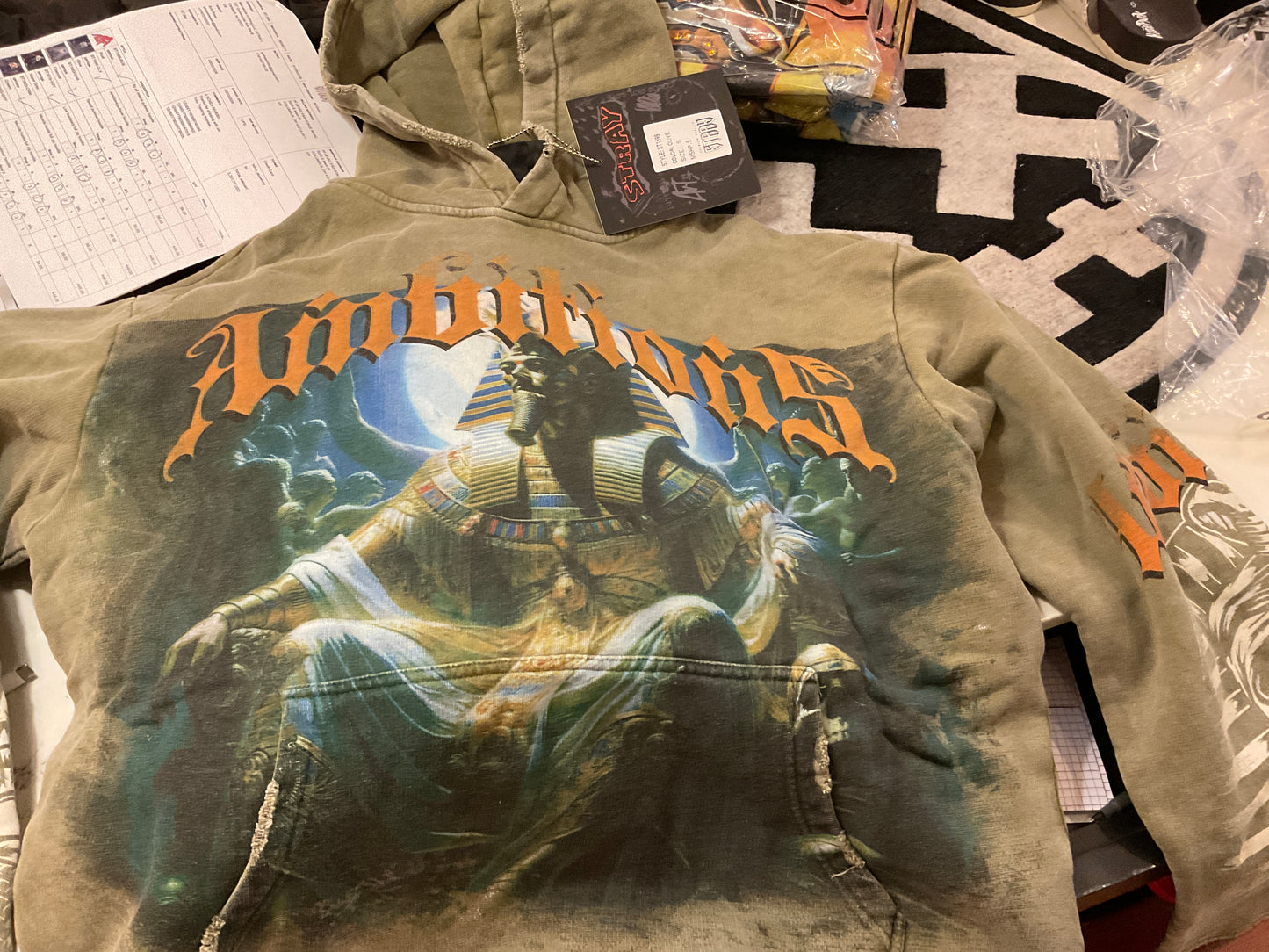 STRAY “AMBITIONS PULLOVER HOODIE” FULL ZIP HOODIE-ST1599