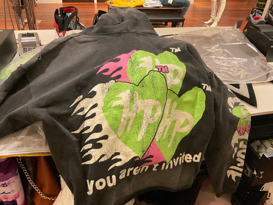 HYDEPARK-EASY DOES IT HOODIE BLAC/GREEN