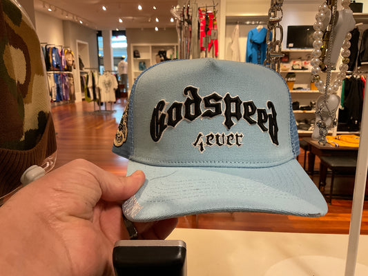 GODSPEED-GS FOREVER TRUCKER HAT SKY BLUE