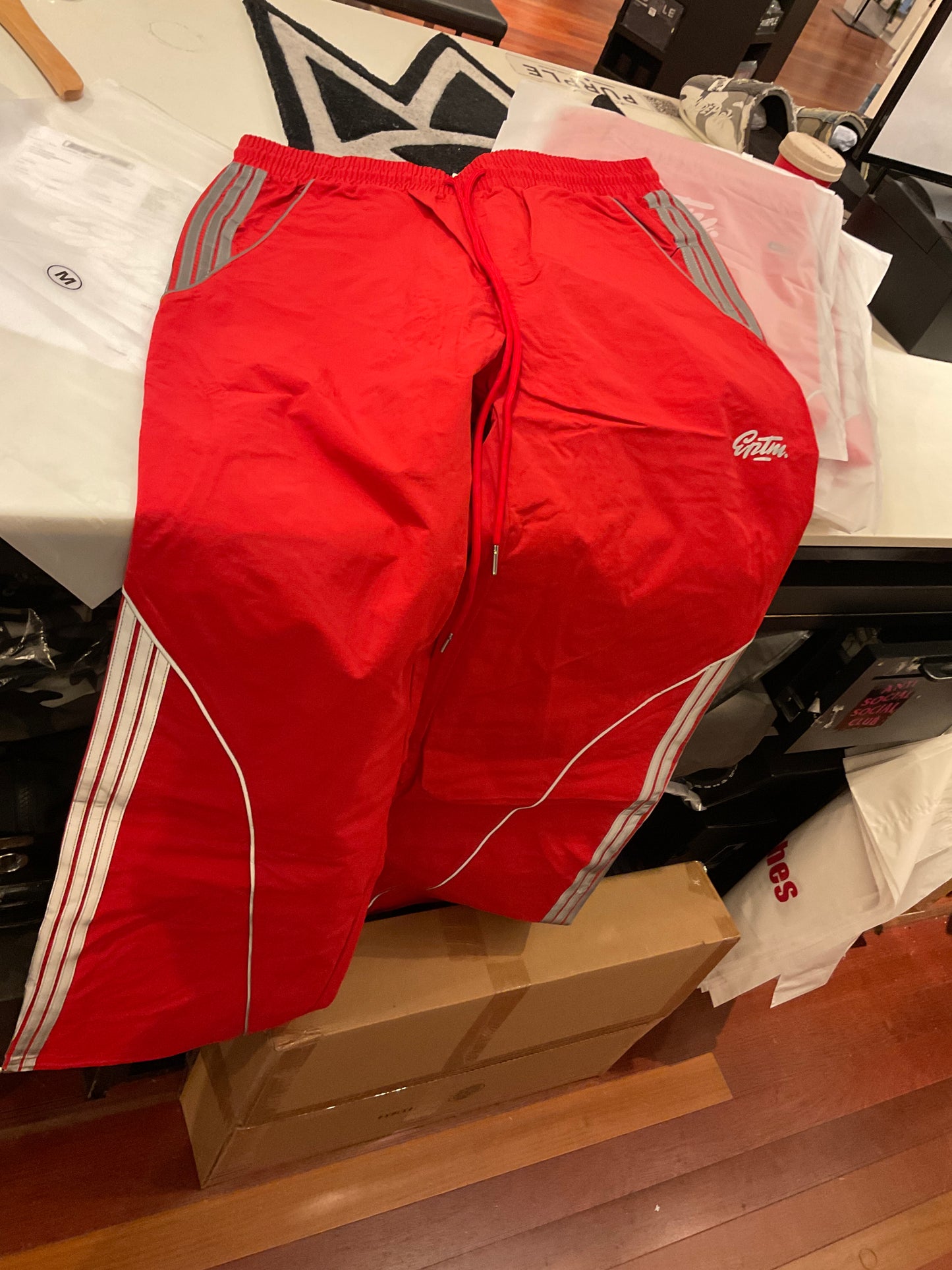 EPTM-EPTM MONO TRACK PANTS - RED