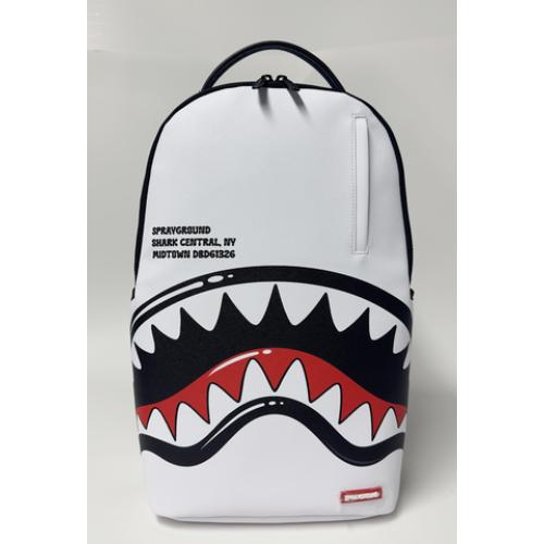 SPRAYGROUND SHARK CENTRAL BUBBLY WHITE BACKPACK B9081