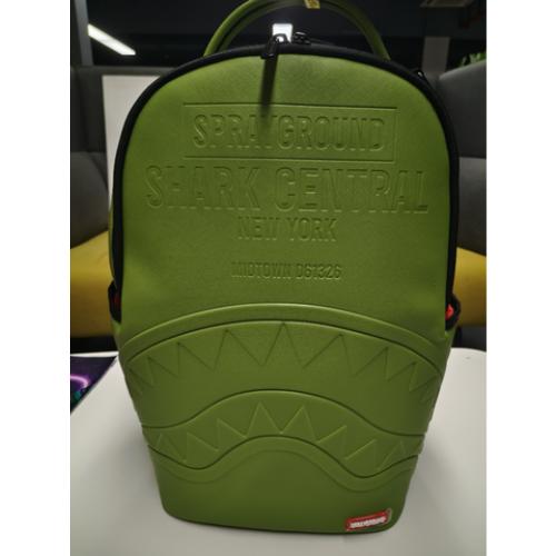 SPRAYGROUND SHARK CENTRAL EMBOSSED GREEN NYLON BACKPACK B9628