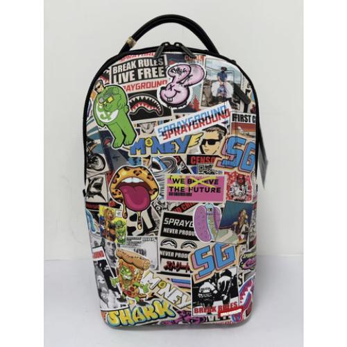 SPRAYGROUND B8651 PUNK STICKER SHARK BACKPACK
