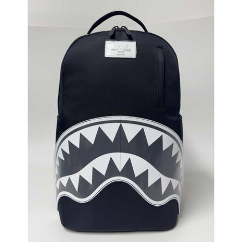 SPRAYGROUND B9634 SHARK CENTRAL WHITE STENCIL SHARK