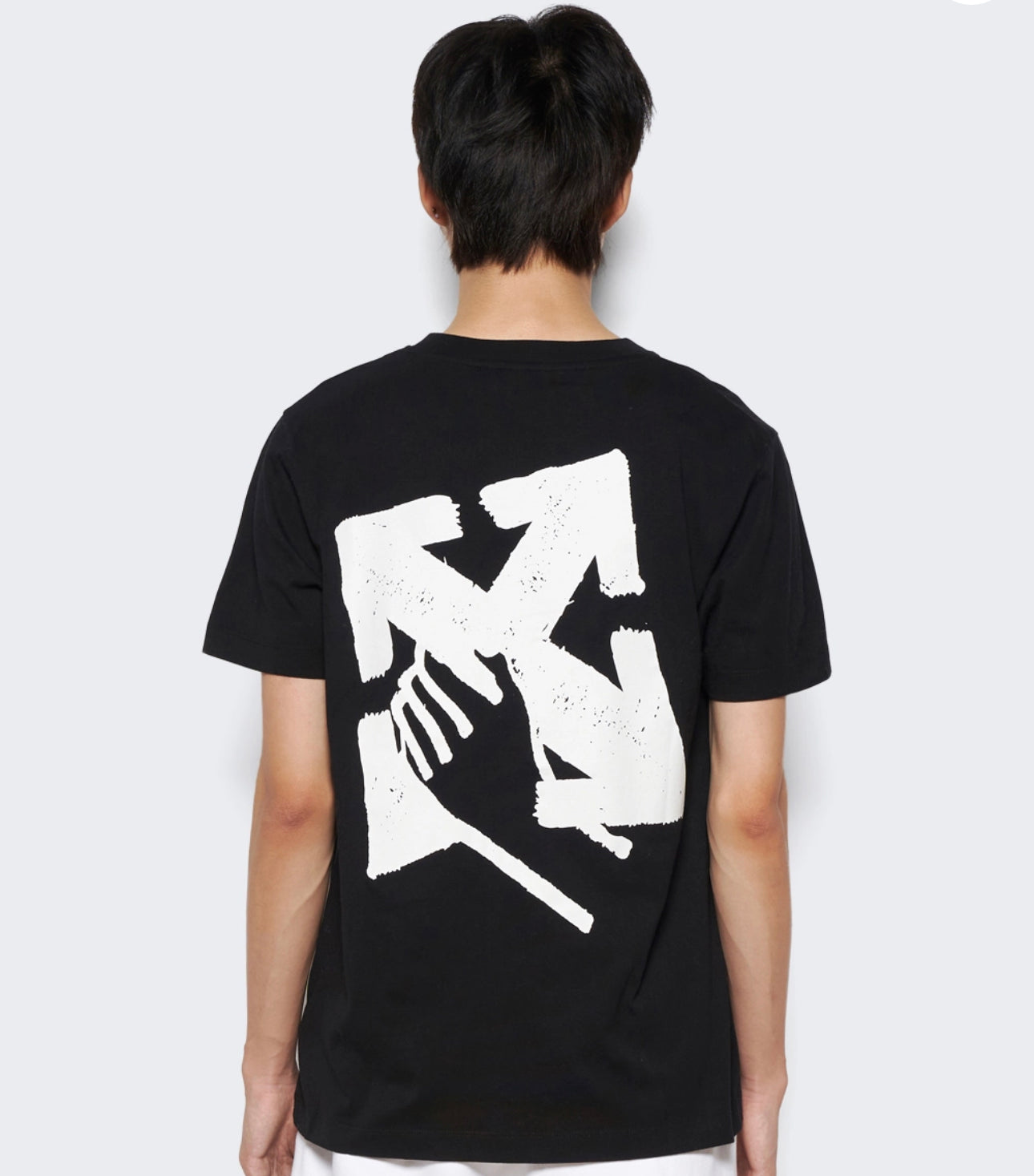 Hand Arrow Slim Short Sleeve T-Shirt Black (OMAA027S23J ER0071001)