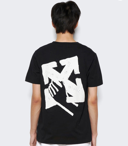 Hand Arrow Slim Short Sleeve T-Shirt Black (OMAA027S23J ER0071001)