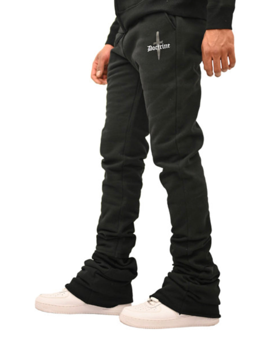 Super Stacked Doctrine Sweatpants - Flared Joggers-DBOO24