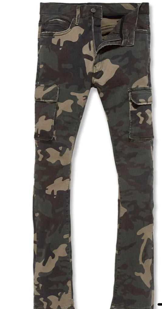 JORDAN CRAIG JEANS - MARTIN STACKED CARGO - WOODLAND - JTF207