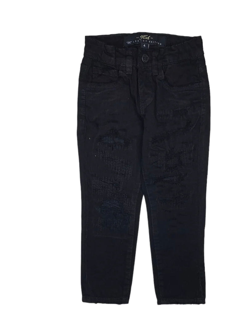 KIDS JORDAN CRAIG BAYSIDE RIP & REPAIR DENIM (JET BLACK) JS355RK