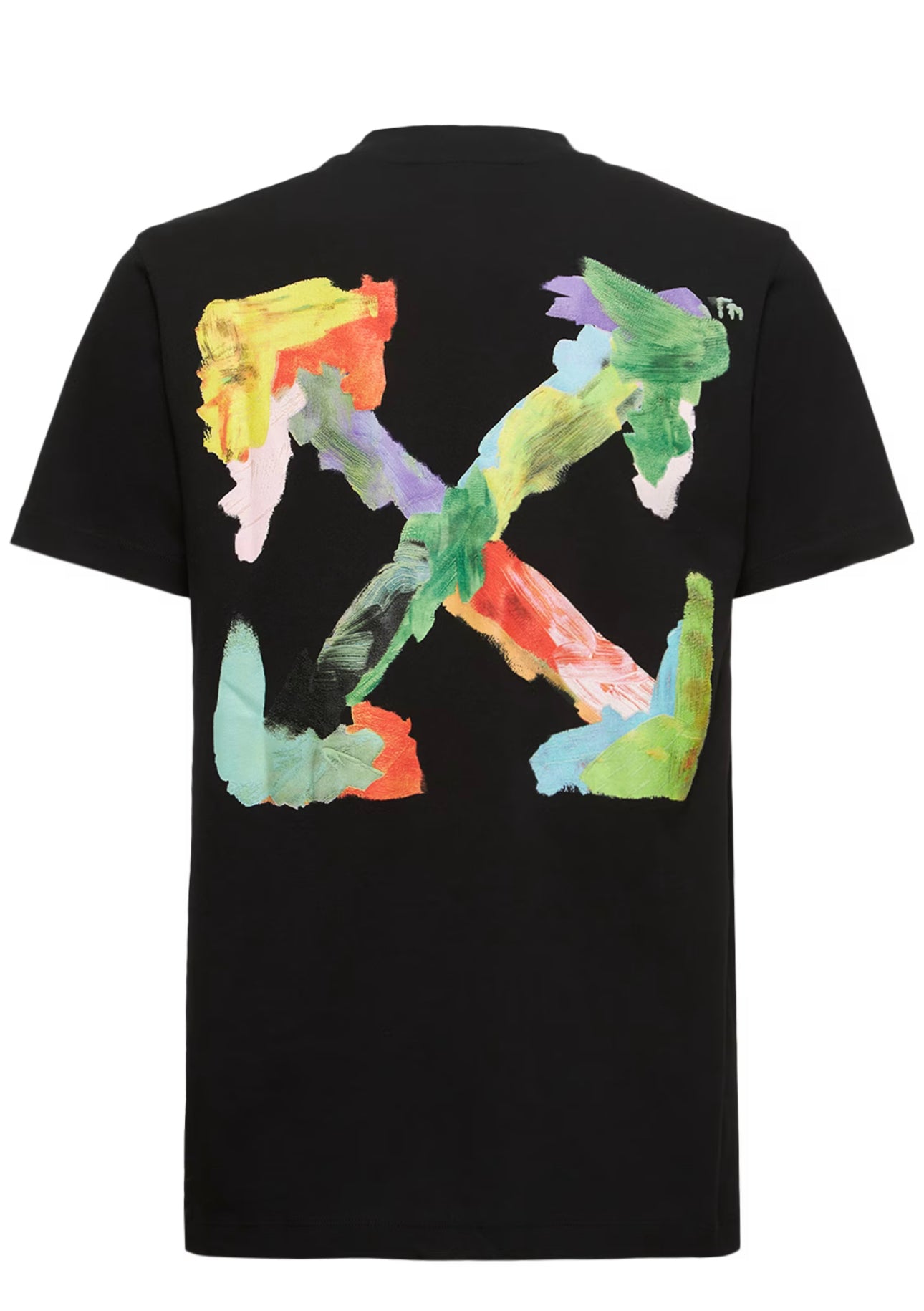 OFF WHITE BRUSHED ARROW BLK T SHIRT (OMAA027S23J E R004 1084)