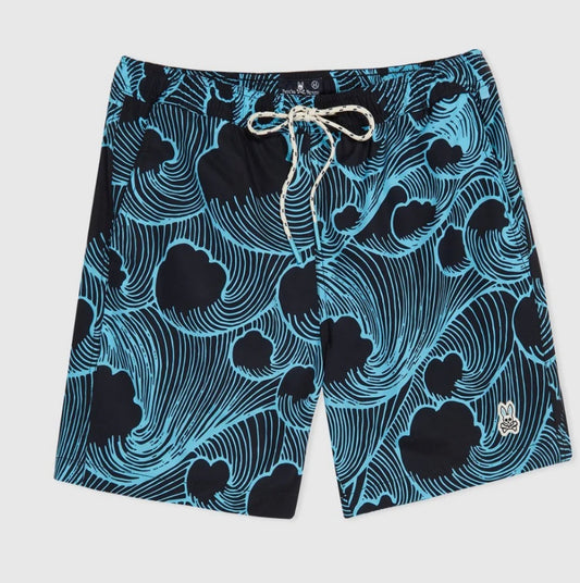 PSYCHO BUNNY SWIM TRUNKS - THAMES - NAVY - B6W430T1PO